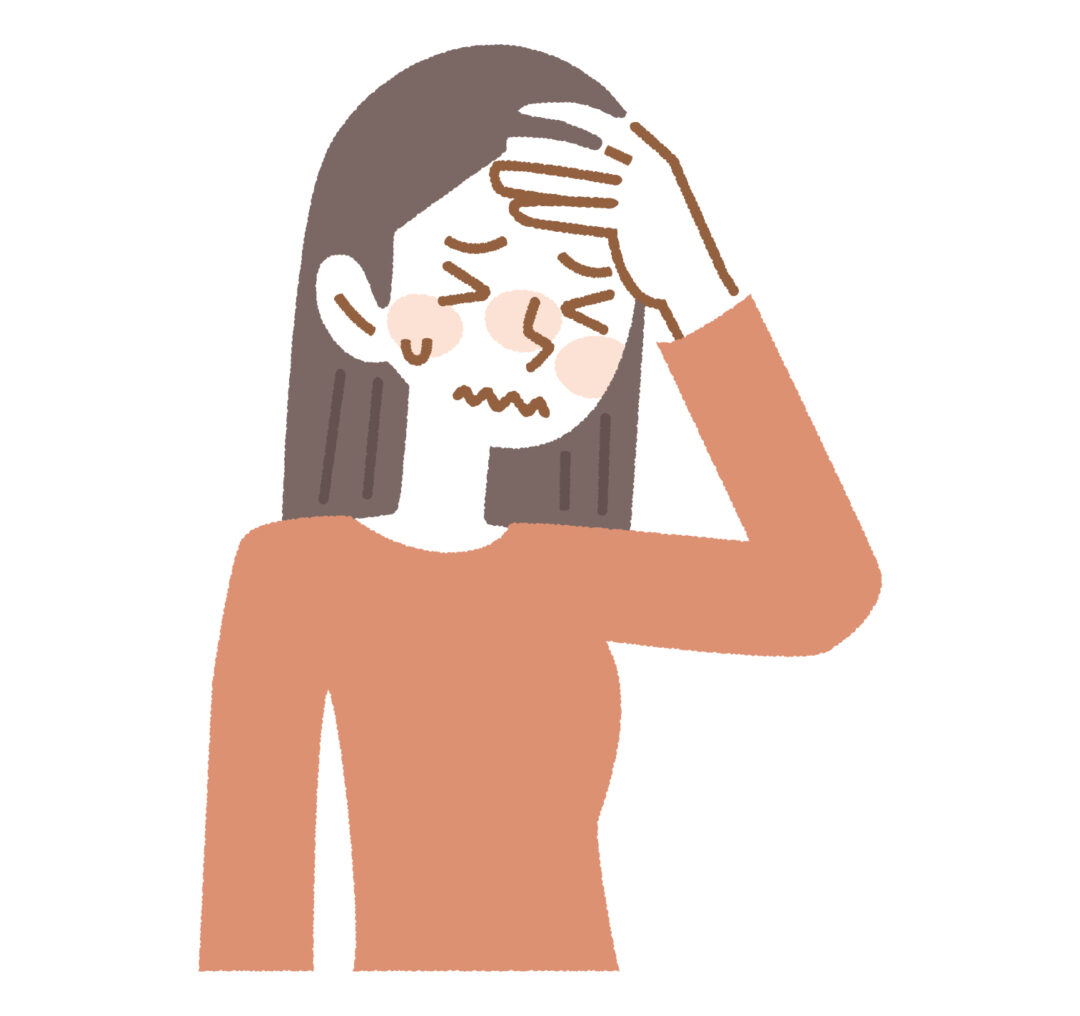 蝶形骨(頭蓋骨)の変位は頭痛に加えて視床下部にも影響する事で自律神経や女性ホルモンの分泌に悪影響を与える事も。